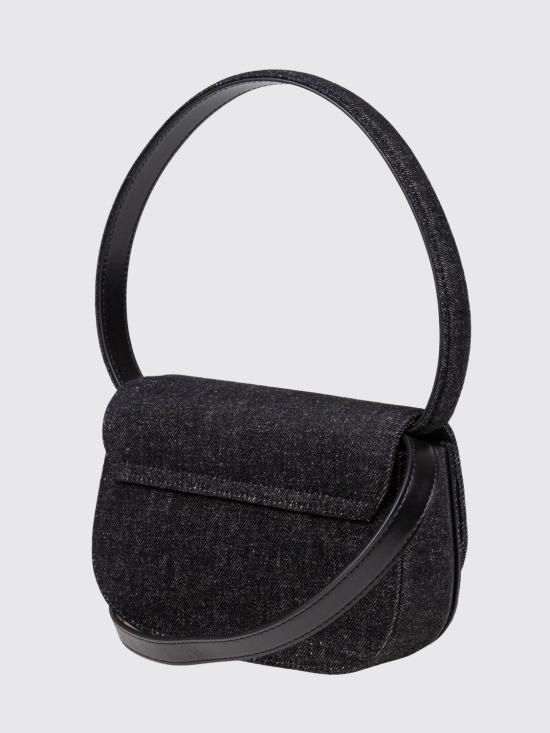 26FW 디젤 1DR 아이코닉 워시드 데님 숄더백 X08396P6901 T8013 Black - DIESEL