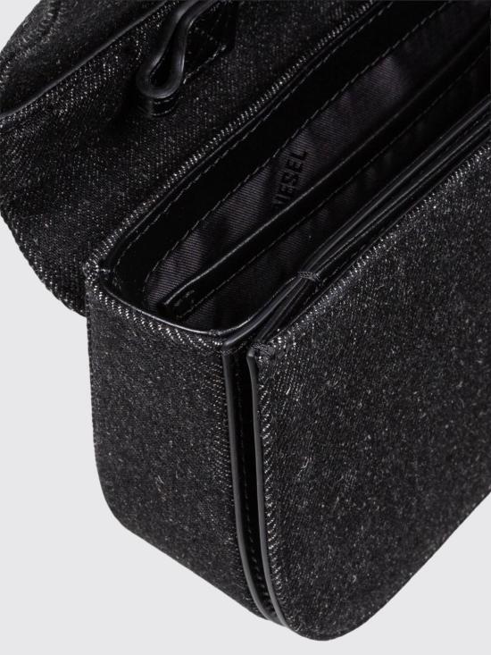 26FW 디젤 1DR 아이코닉 워시드 데님 숄더백 X08396P6901 T8013 Black - DIESEL