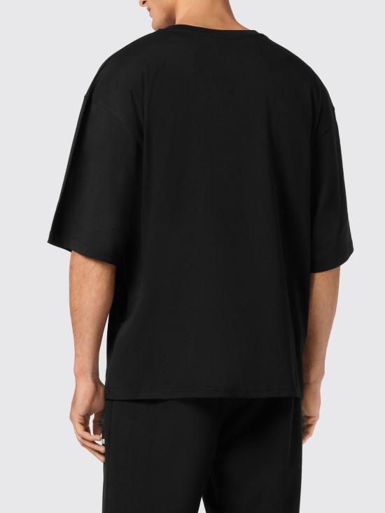 26SS 플레인스포츠 반팔 티셔츠 PAECMTK8325STE001N 02 Black - PLEIN SPORT