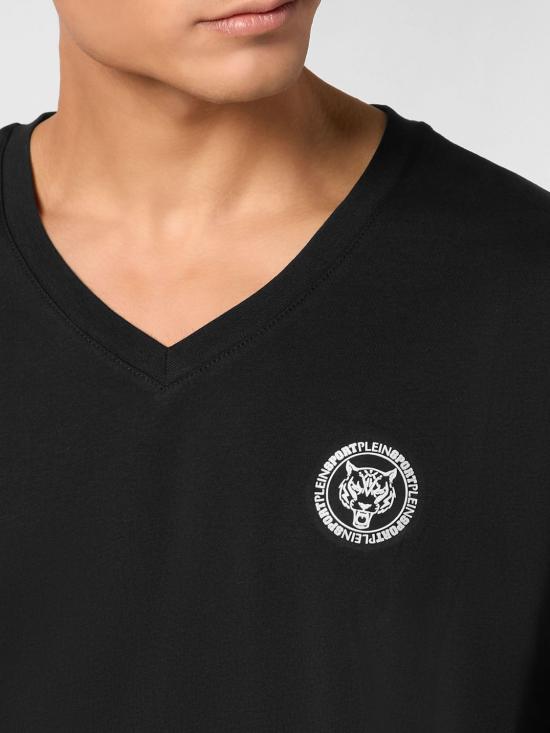 26SS 플레인스포츠 반팔 티셔츠 PAECMTK8325STE001N 02 Black - PLEIN SPORT