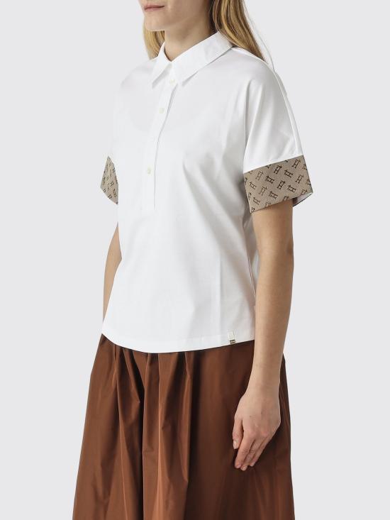 26SS 에르노 폴로 티셔츠 JPL00122D52063 1000 White - HERNO