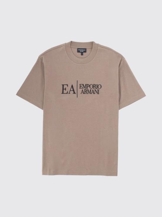 26SS 엠포리오 아르마니 반팔 티셔츠 EM005551AF25183 F6038 Brown - EMPORIO ARMANI