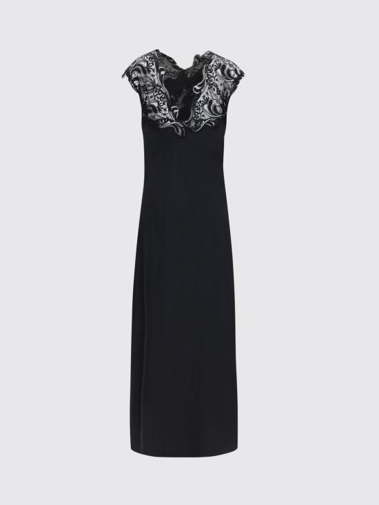 26SS 살바토레 페라가모 롱 원피스 785506 001 Black - SALVATORE FERRAGAMO