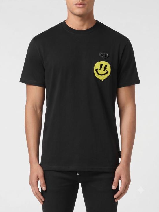26SS 필립 플레인 반팔 티셔츠 UAECMTK8778PJY002N 02 Black