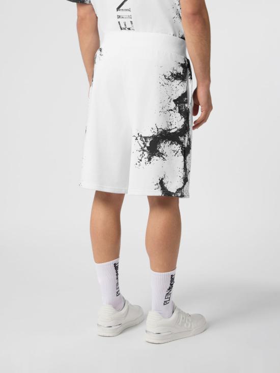 26SS 플레인스포츠 숏팬츠 UAECMJT2688STE003N 01 White - PLEIN SPORT