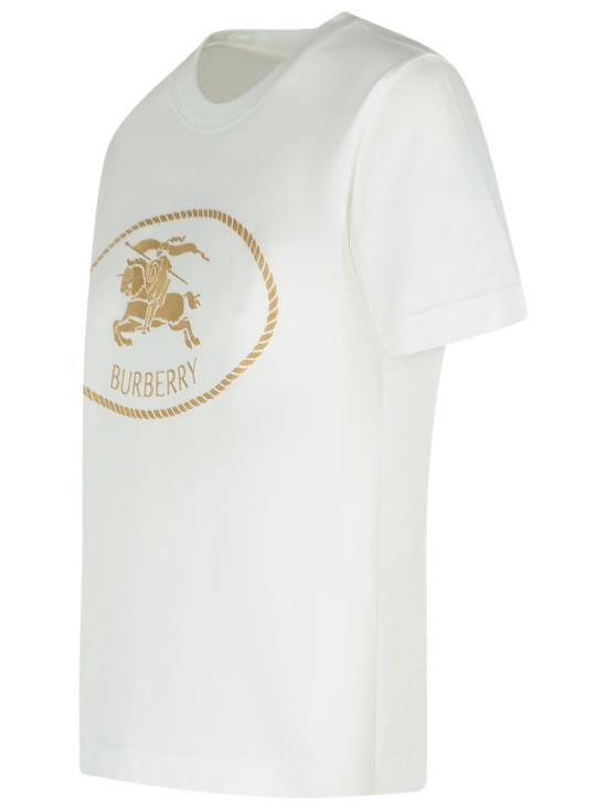  버버리 나이트 스탬프 코튼 티셔츠 8109817 B7078 White - BURBERRY