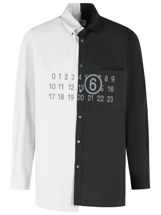  MM6 메종마르지엘라 투톤 코튼 포플린 셔츠 SH0DT0025 MTN136 961 Black
