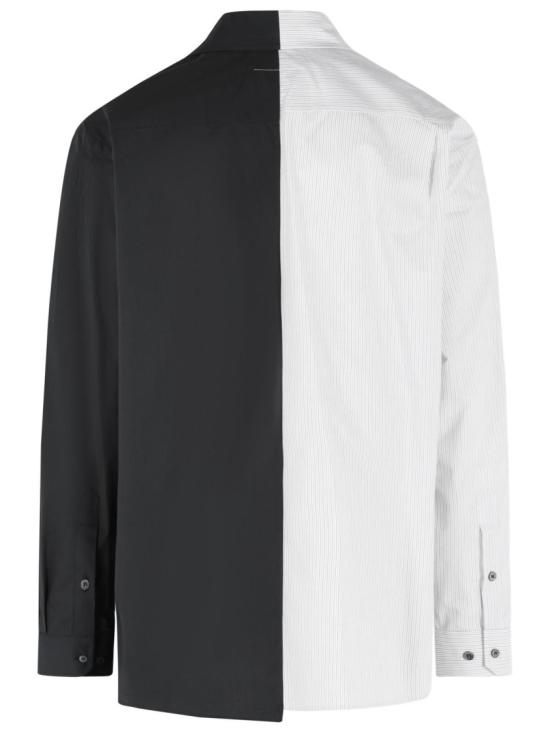  MM6 메종마르지엘라 투톤 코튼 포플린 셔츠 SH0DT0025 MTN136 961 Black - MM6 MAISON MARGIELA