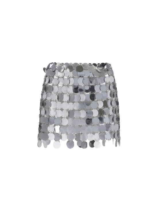 26FW 파코라반 숏 스커트 25EIJU046PS0133P040 Silver