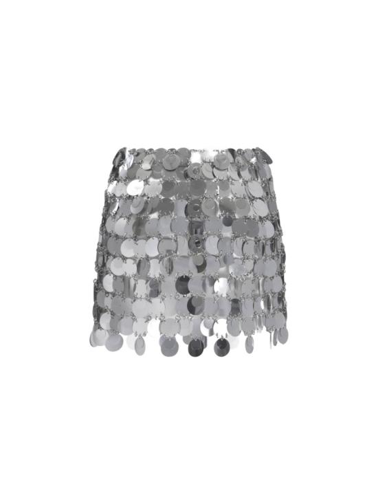 26FW 파코라반 숏 스커트 25EIJU046PS0133P040 Silver - PACO RABANNE