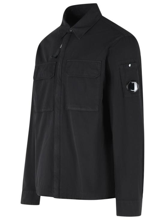 26SS 씨피 컴퍼니 오가닉 개버딘 지퍼 렌즈 오버셔츠 20CMOS156A 110143G 999 Black - C.P. COMPANY