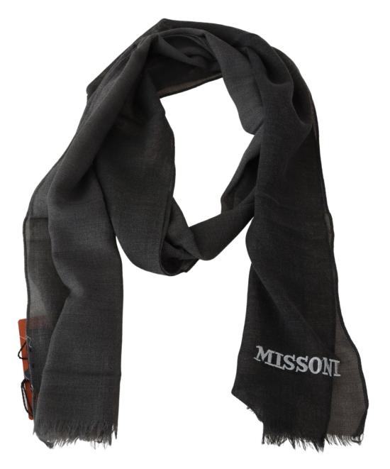 미소니 머플러/스카프 미쏘니 울 유니섹스 넥랩 스카프 블랙 - MISSONI