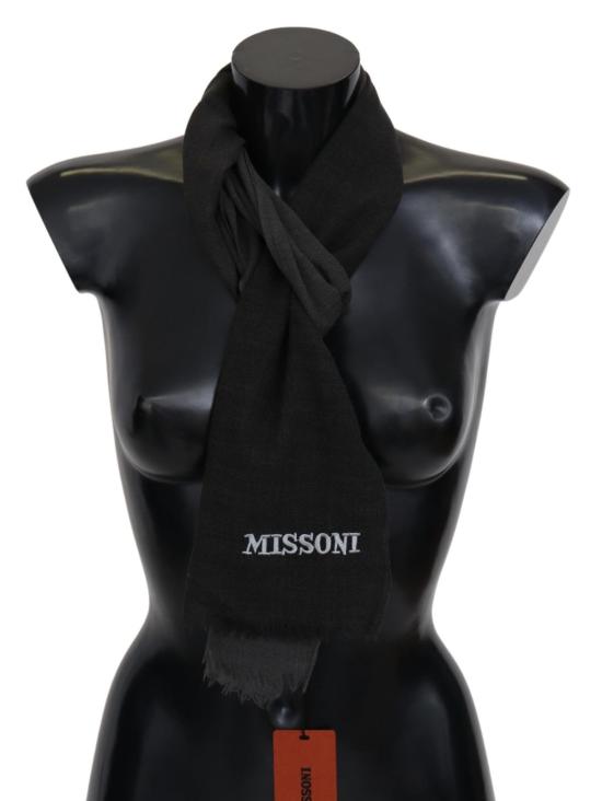  미소니 머플러/스카프 미쏘니 울 유니섹스 넥랩 스카프 블랙 - MISSONI
