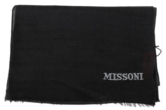  미소니 머플러/스카프 미쏘니 울 유니섹스 넥랩 스카프 블랙 - MISSONI
