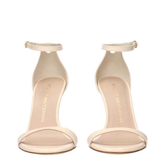  스튜어트 와이츠먼 샌들 가죽 스틸레토 힐  베이지 - STUART WEITZMAN