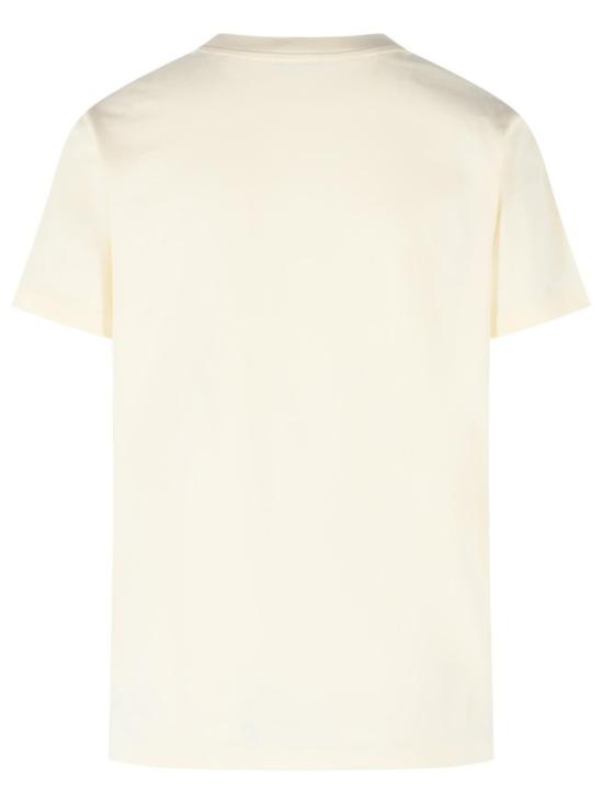 몽클레어 자수 토널 로고 코튼 티셔츠 093 8C000 21 89AUO 037 Neutrals - MONCLER