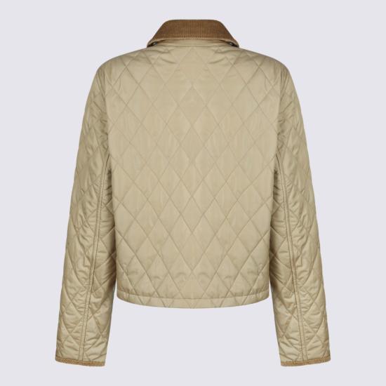 26FW 버버리 크롭 퀄티드 나일론 자켓 8107466C1544 Neutrals - BURBERRY