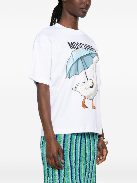 26FW 모스키노 반팔 티셔츠 J0703 5541 1001 White - MOSCHINO