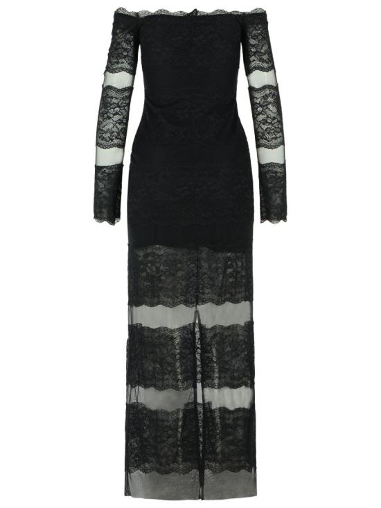 26SS 블루마린 롱 원피스 2A760A N0990 Black - BLUMARINE