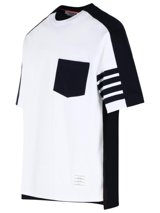 26FW 톰브라운 반팔 티셔츠 MJS312A J0320 100 White - THOM BROWNE