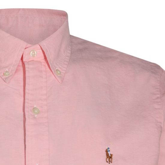 26FW 폴로 랄프로렌 컬러 포니 자수 커스텀 핏 버튼 다운 셔츠 710792041003 Pink - POLO RALPH LAUREN