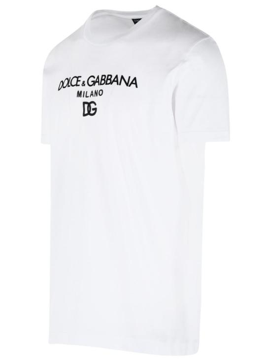 26SS 돌체앤가바나 DG 엠브로이더리 코튼 티셔츠 G8PD7Z G7P0H W0800 White - DOLCE & GABBANA