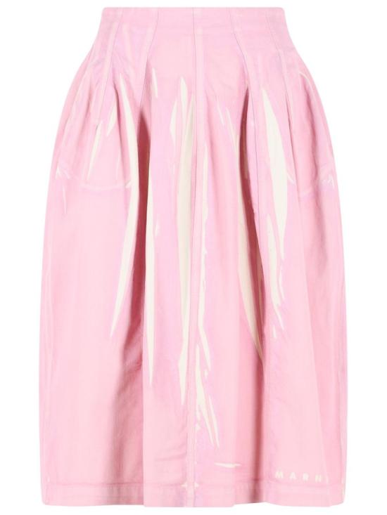 26SS 마르니 미디 스커트 GOJD0703A1 USCY64 PRC13 Neutrals