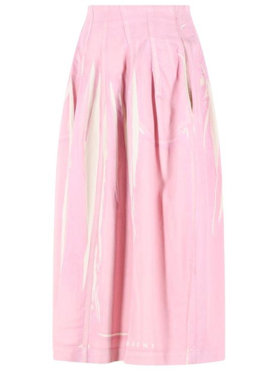 26SS 마르니 미디 스커트 GOJD0703A1 USCY64 PRC13 Neutrals - MARNI
