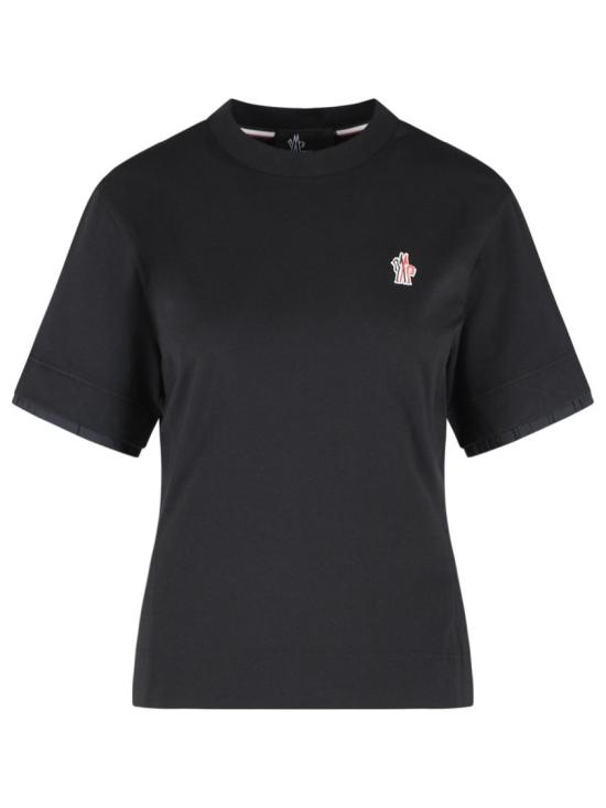  몽클레어 로고 패치 코튼 블렌드 티셔츠 098 8C000 09 89AW1 999 Black