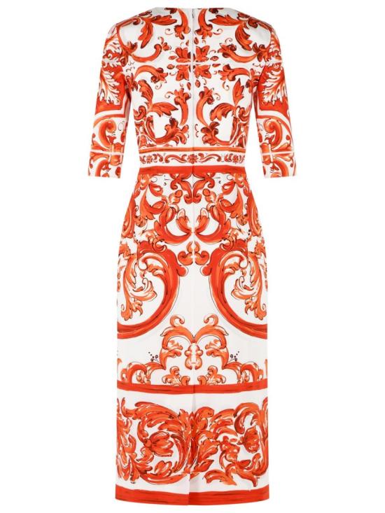 26FW 돌체앤가바나 롱 원피스 F6EAJT GDDRJ S9000 Orange - DOLCE & GABBANA