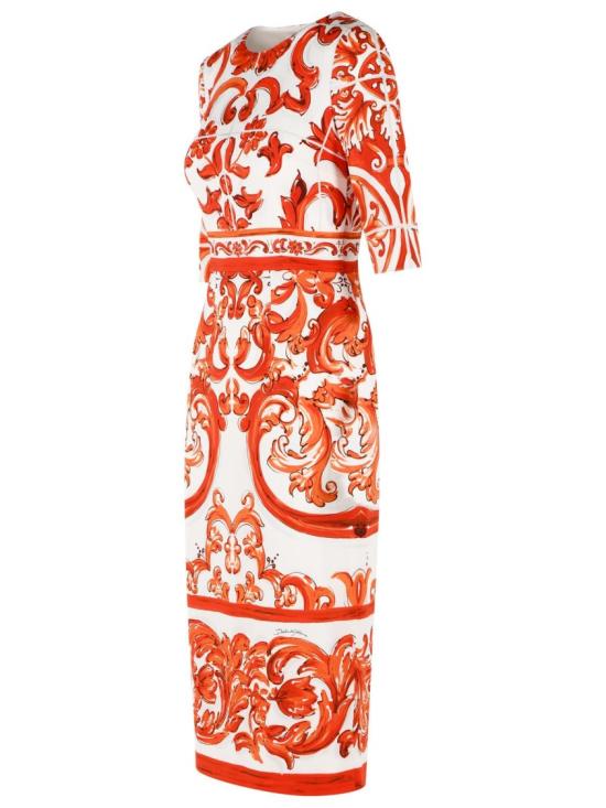26FW 돌체앤가바나 롱 원피스 F6EAJT GDDRJ S9000 Orange - DOLCE & GABBANA