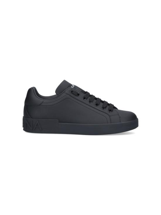 26FW 돌체앤가바나 카프스킨 포르토피노 스니커즈 CS1772 A106580999 Black