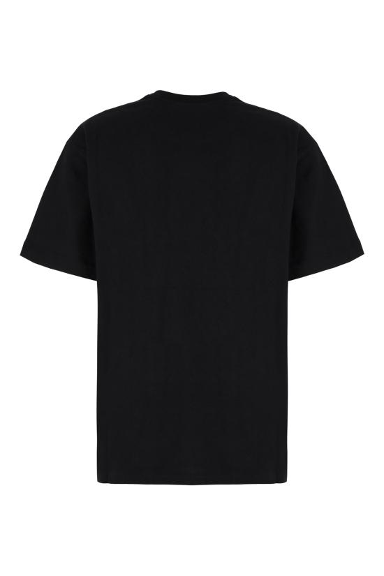 26FW 구찌 로고 프린트 코튼 저지 실크 티셔츠 865015XJHUF 1152 Nero - GUCCI