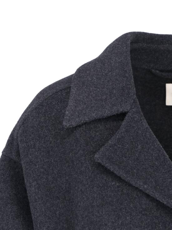 26FW 케이트 엘더 더블 울 벨티드 코트 6239547 W547205 Grey - KHAITE