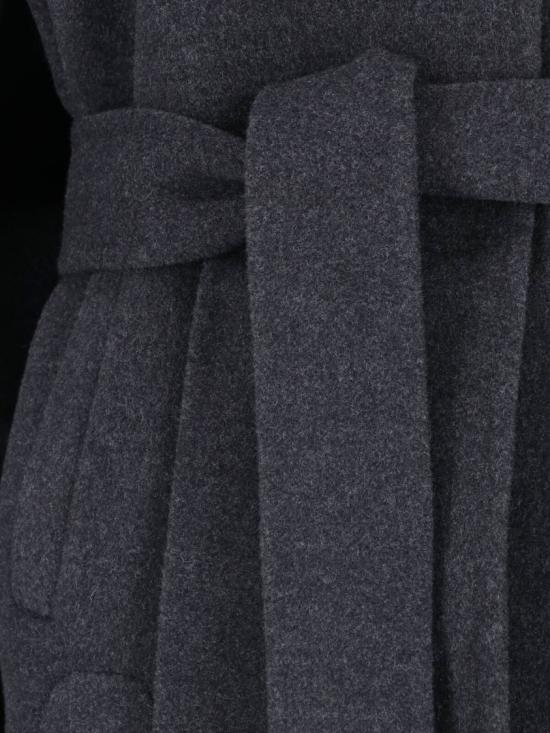 26FW 케이트 엘더 더블 울 벨티드 코트 6239547 W547205 Grey - KHAITE
