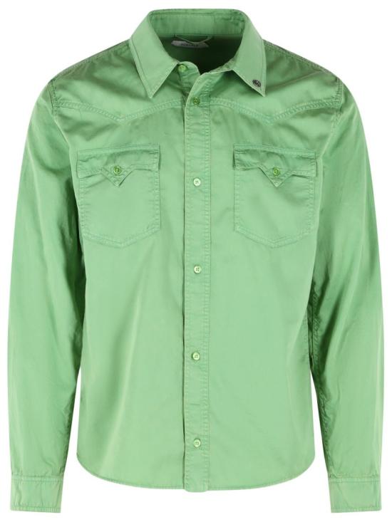 26SS 베르사체 긴팔 셔츠 1023979 1A18185 1G250 Green