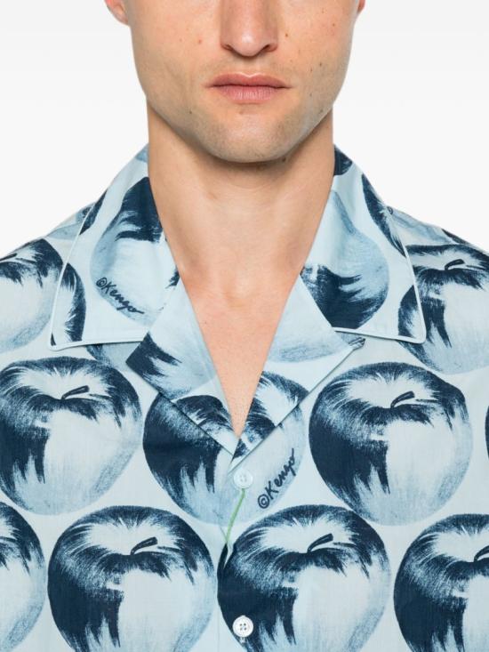 26FW 겐조 반팔 셔츠 FG65CH1349D2 63 Blue - KENZO