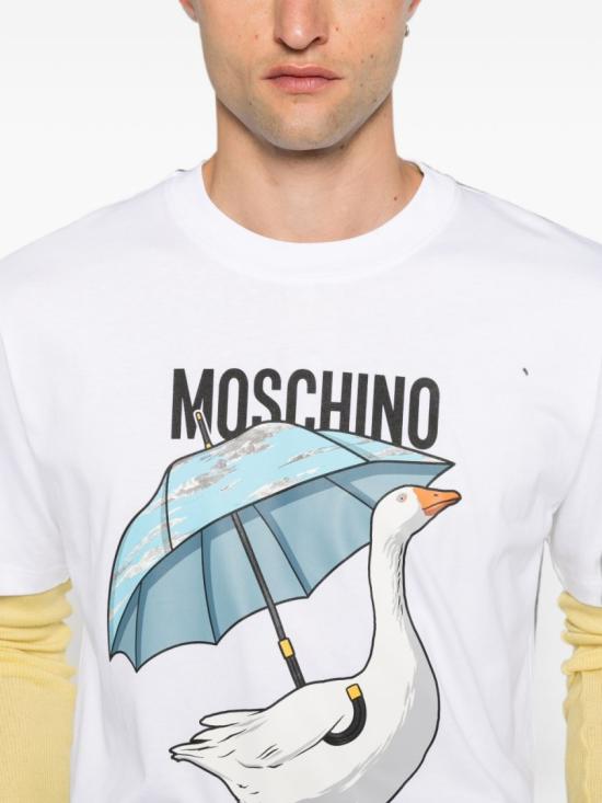 26FW 모스키노 반팔 티셔츠 J0716 5241 1001 White - MOSCHINO