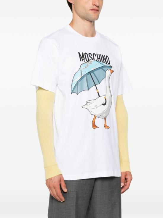 26FW 모스키노 반팔 티셔츠 J0716 5241 1001 White - MOSCHINO