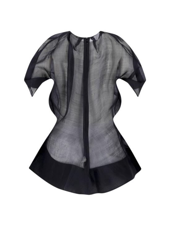 26FW 케이트 루미 실크 오간자 비대칭 탑 루미 실크 오간자 비대칭 탑 24893031 W3031200 Black - KHAITE