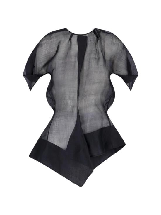 26FW 케이트 루미 실크 오간자 비대칭 탑 루미 실크 오간자 비대칭 탑 24893031 W3031200 Black