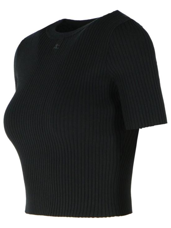 26SS 쿠레쥬 반팔 티셔츠 126MPU267FI0001 9999 Black - COURREGES