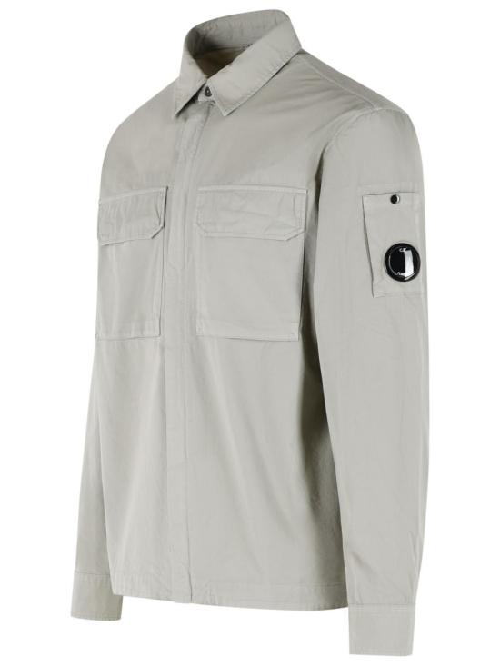 26SS 씨피 컴퍼니 오가닉 개버딘 지퍼 렌즈 오버셔츠 20CMOS156A 110143G 904 White - C.P. COMPANY