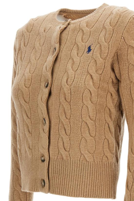 26FW 폴로 랄프로렌 로고 자수 크루넥 가디건 211972104001COLLECTIONCAMEL Brown - POLO RALPH LAUREN