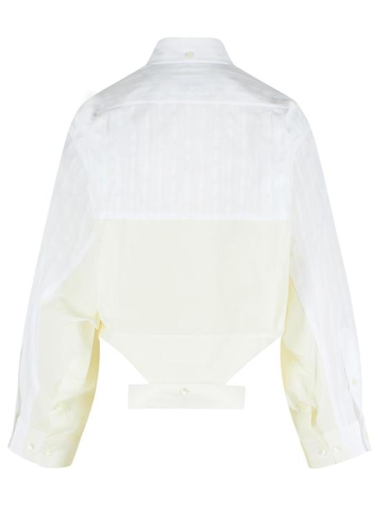 26SS MM6 메종마르지엘라 미러드 코튼 포플린 셔츠 S52DT0058 MTN128 961 White - MM6 MAISON MARGIELA