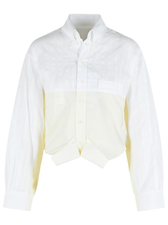 26SS MM6 메종마르지엘라 미러드 코튼 포플린 셔츠 S52DT0058 MTN128 961 White