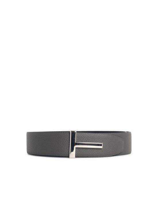 26FW 톰포드 그레인 레더 T 아이콘 벨트 40mm TB178 LCL236S TNE Grey