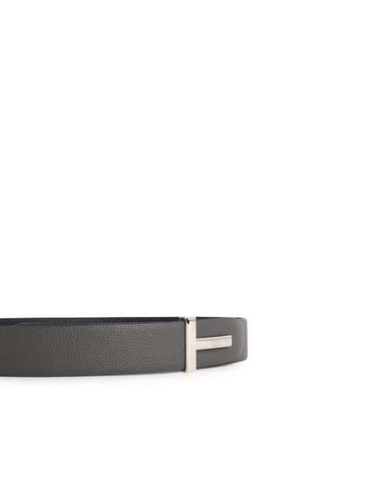 26FW 톰포드 그레인 레더 T 아이콘 벨트 40mm TB178 LCL236S TNE Grey - TOMFORD