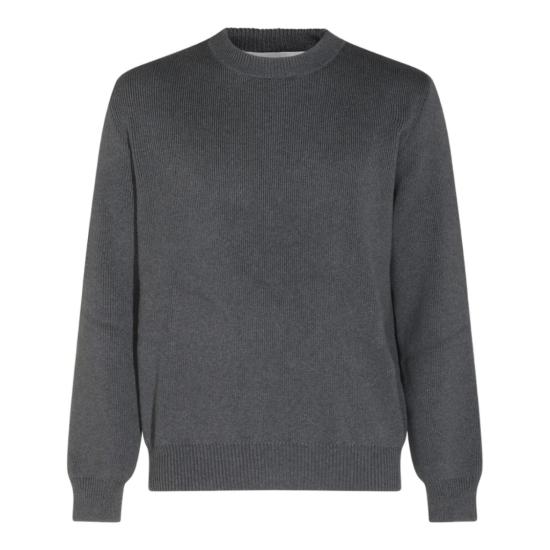 26FW 골든구스 로고 코튼 라운드넥 스웨터 GMP00841P00066260304 Grey