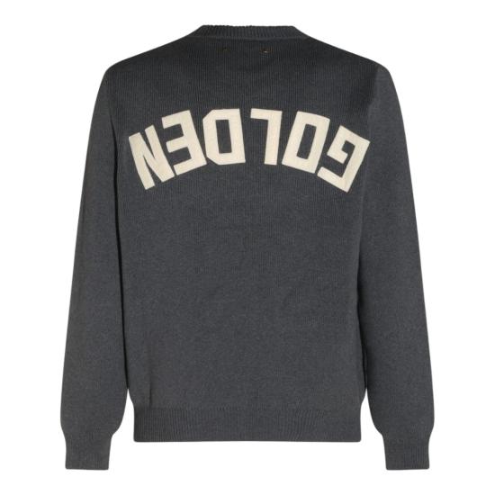 26FW 골든구스 로고 코튼 라운드넥 스웨터 GMP00841P00066260304 Grey - GOLDEN GOOSE
